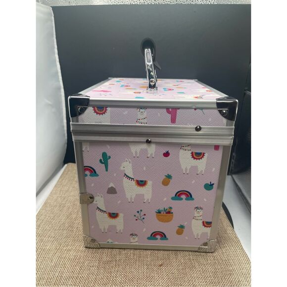 NEW RAINBOW ALPACA PATTERN JEWELRY MAKEUP CASE 82Z GIRLS - Picture 11 of 13